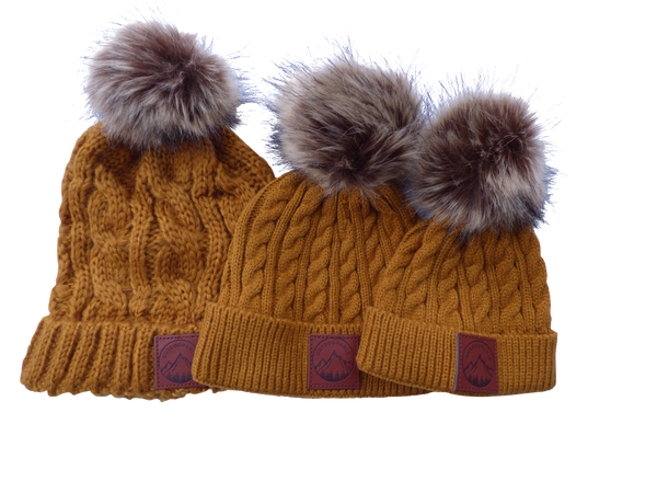 Infant Mustard Pom Pom Beanie