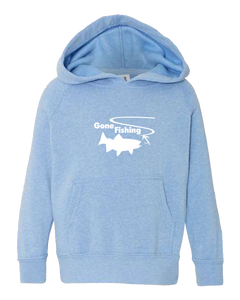 Gone Fishing Sky Blue with White Hoodie