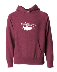 Gone Fishing Crimson with White Hoodie