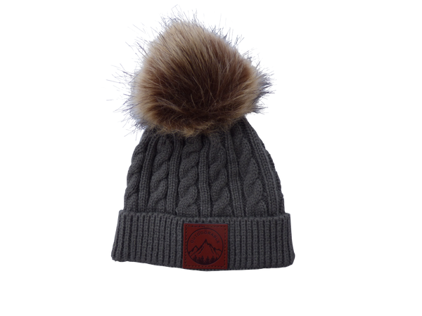 Infant Grey Pom Pom Beanie