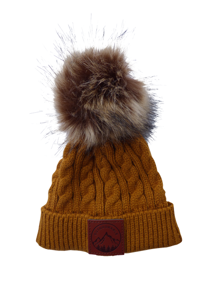 Infant Mustard Pom Pom Beanie