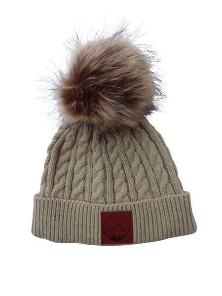 Infant Tan Pom Pom Beanie
