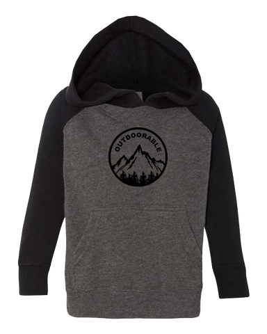 Outdoorable Charcoal and Black Sleeve with Black Hoodie