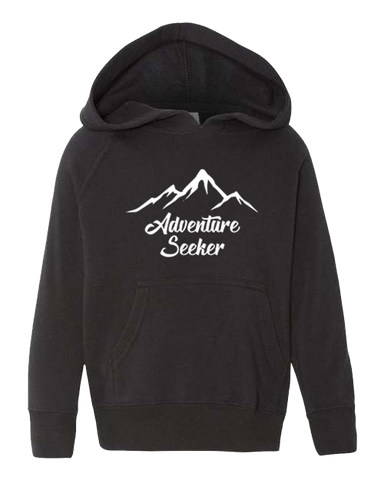 Adventure Seeker Black with White Hoodie