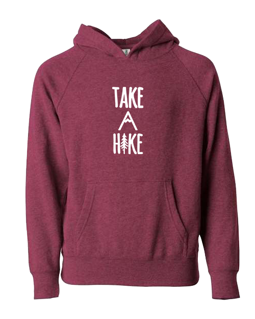 Take A Hike Crimson with White Hoodie