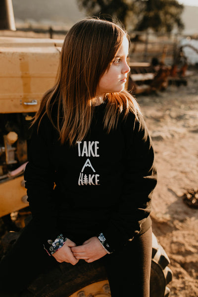 Take A Hike Black Hoodie
