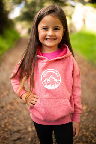 Outdoorable Heathered Pink Hoodie