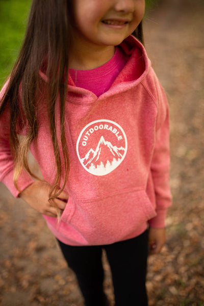 Outdoorable Heathered Pink Hoodie