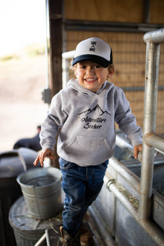 Heavy Weight Adventure Seeker Grey Hoodie