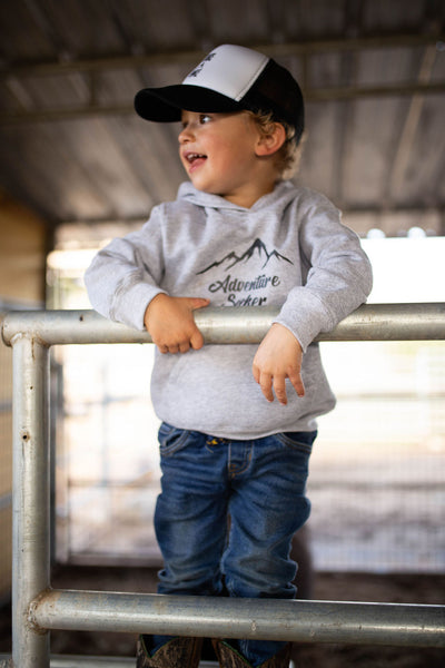 Heavy Weight Adventure Seeker Grey Hoodie