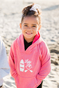 Lake Life Heathered Pink Hoodie