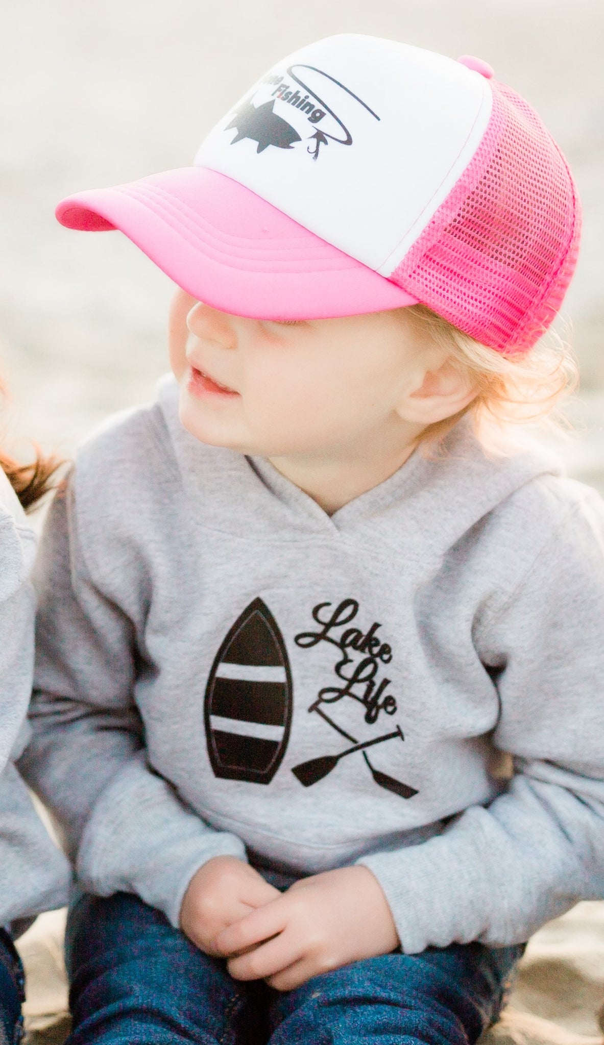 Heavy Weight Lake Life Grey Hoodie