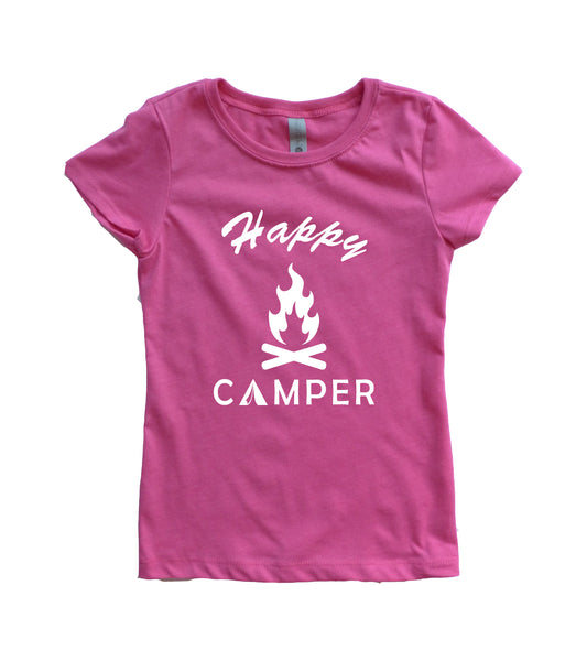 Happy Camper Girls Youth Shirt