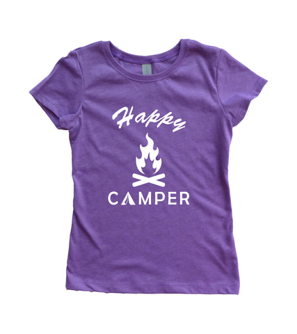 Happy Camper Girls Youth Shirt