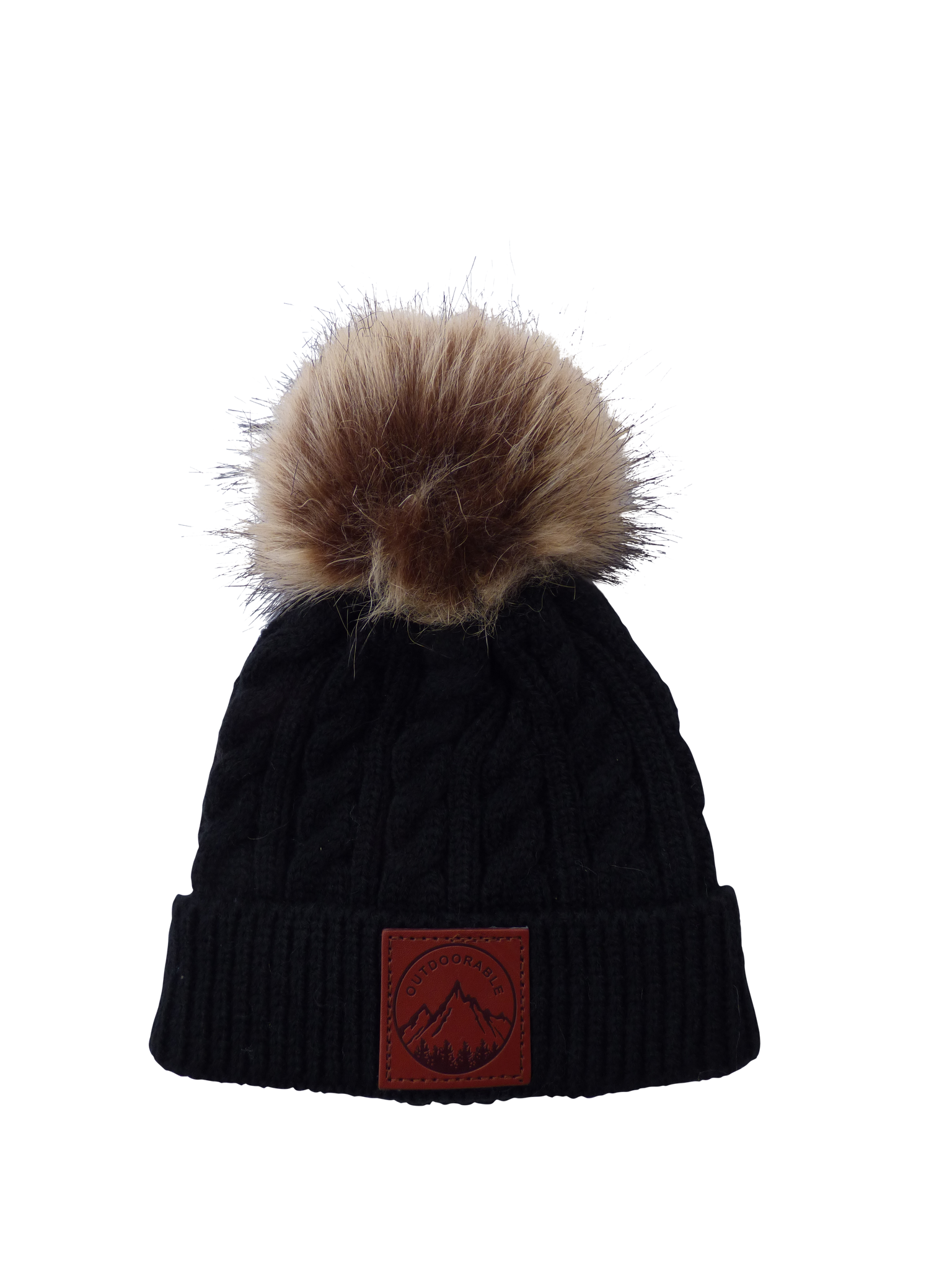 Toddler Black Pom Pom Beanie