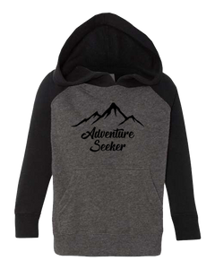 Adventure Seeker Charcoal and Black Sleeve with Black Hoodie