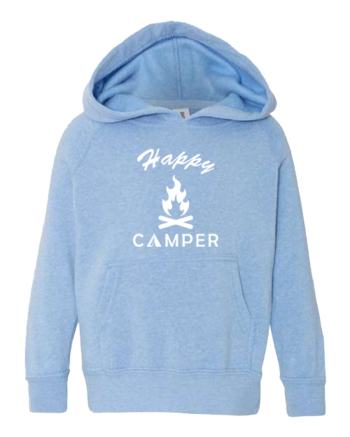 Happy Camper Sky Blue with White Hoodie