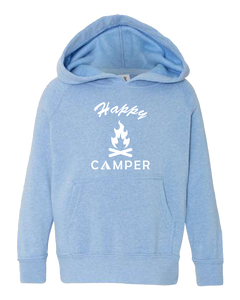 Happy Camper Sky Blue with White Hoodie