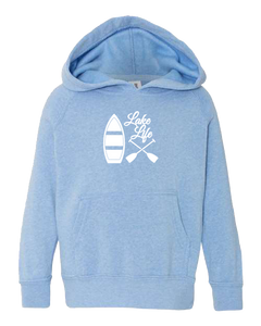Lake Life Sky Blue with White Hoodie