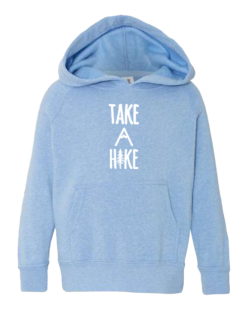 Take A Hike Sky Blue with White Hoodie