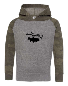 Gone Fishing Camo with Black Hoodie