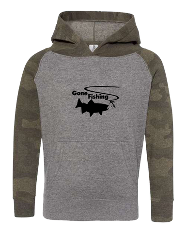 Gone Fishing Camo with Black Hoodie