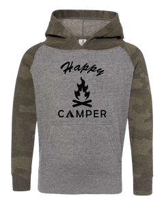 Happy Camper Camo with Black Hoodie