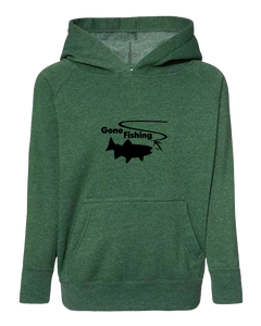 Gone Fishing Moss Green with Black Hoodie