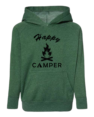 Happy Camper Moss Green with Black Hoodie