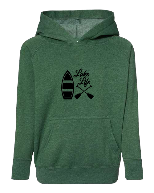 Lake Life Moss Green with Black Hoodie