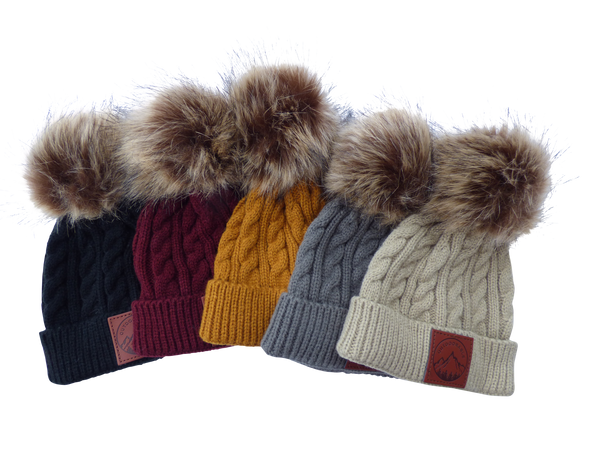Infant Tan Pom Pom Beanie