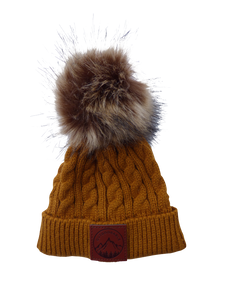 Infant Mustard Pom Pom Beanie