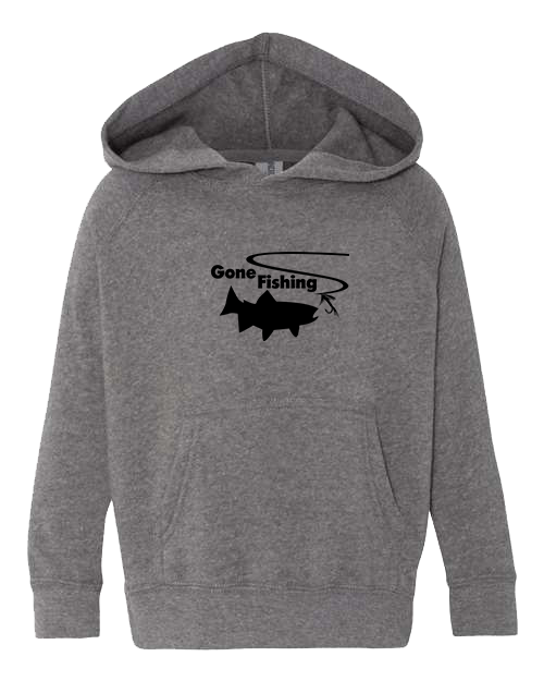 Gone Fishing Nickel Grey with Black Hoodie