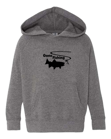 Gone Fishing Nickel Grey with Black Hoodie