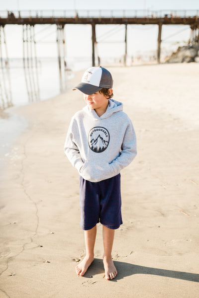 Heavy Weight Outdoorable Grey Hoodie