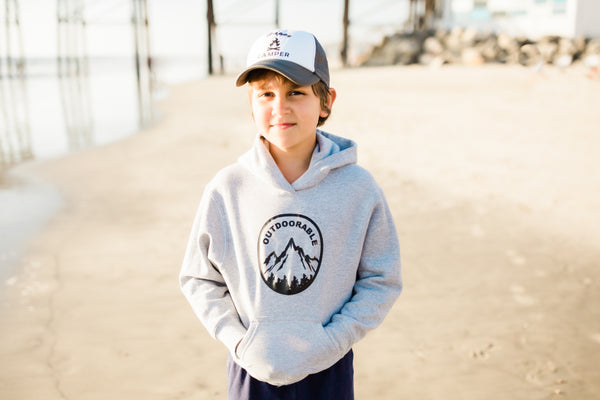 Heavy Weight Outdoorable Grey Hoodie