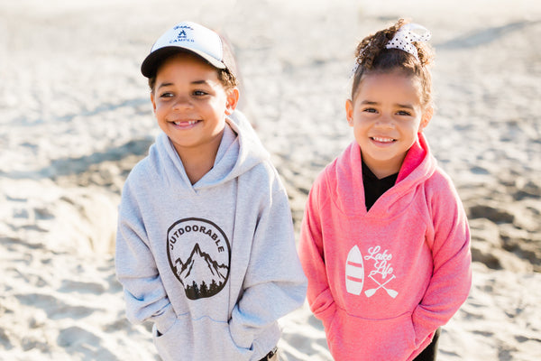 Lake Life Heathered Pink Hoodie