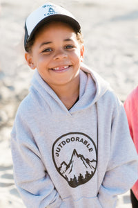 Heavy Weight Outdoorable Grey Hoodie