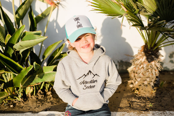 Heavy Weight Adventure Seeker Grey Hoodie