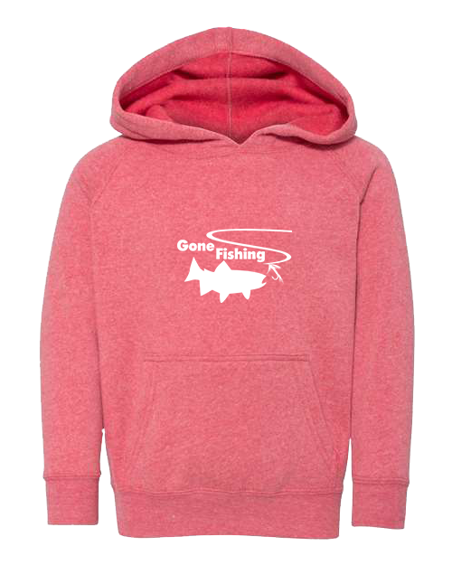 Gone Fishing Heather Pink with White Hoodie