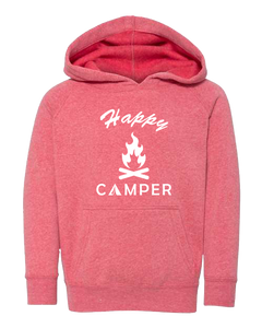 Happy Camper Heather Pink with White Hoodie