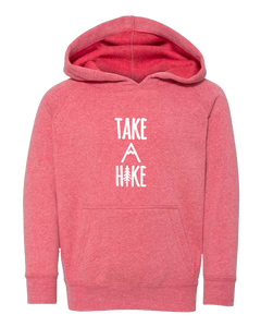 Take A Hike Heather Pink with White Hoodie