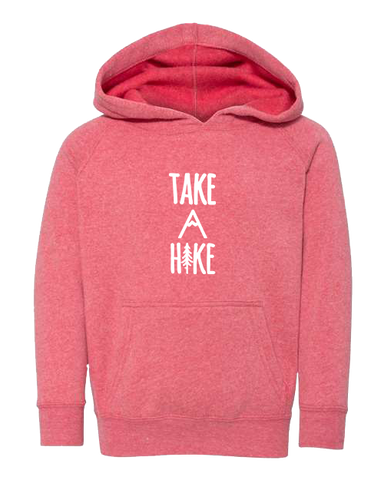 Take A Hike Heather Pink with White Hoodie