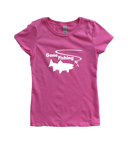 Gone Fishing Girls Youth Shirt